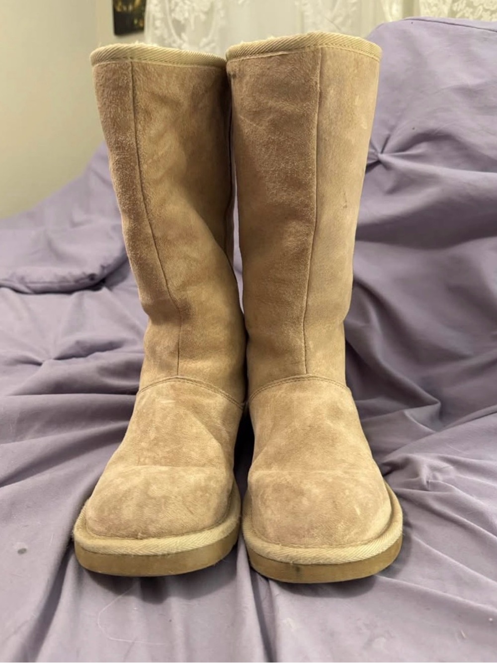 Rare UGG Australia Knightsbridge Tall Back Zip Suede Boots 5119 Size 6 Women